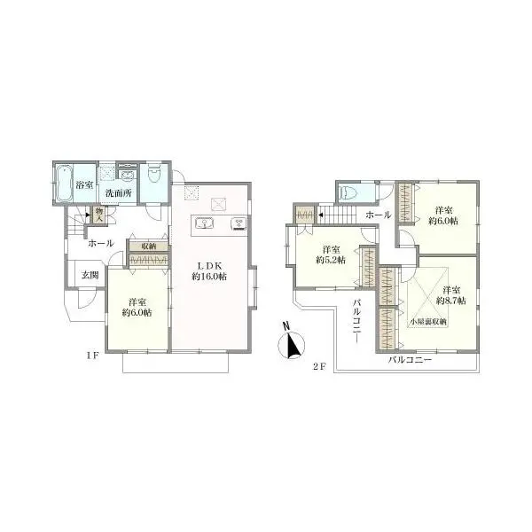 八王子市越野 間取図