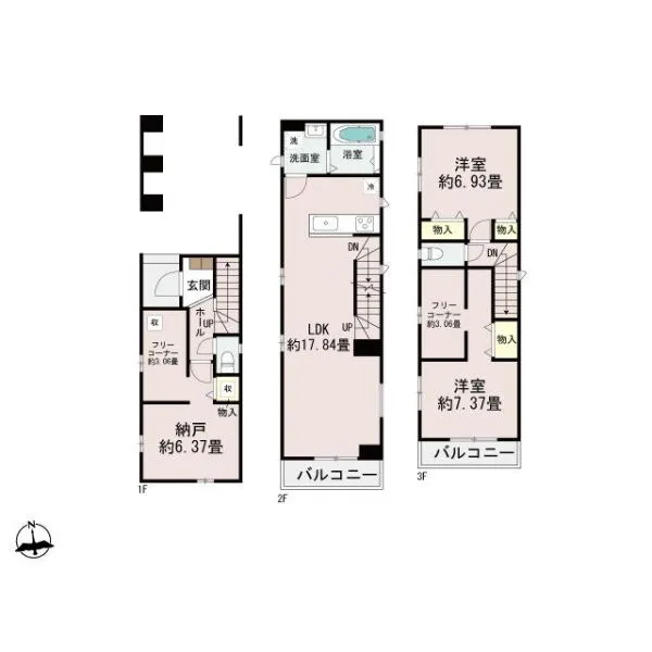 川崎市川崎区藤崎１丁目 間取図（A号棟）