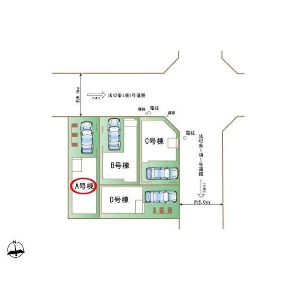 川崎市川崎区藤崎１丁目 区画図（A号棟）