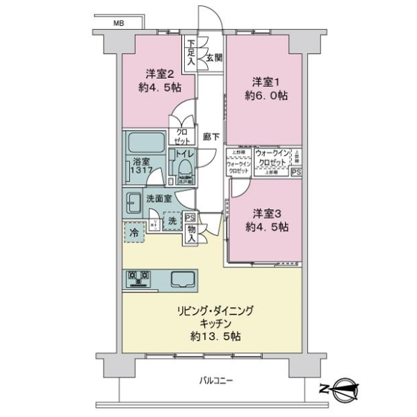 プレシス淵野辺　桜レジデンス 間取図