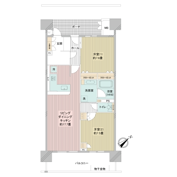 シティズフォートグリーンホーム 間取図