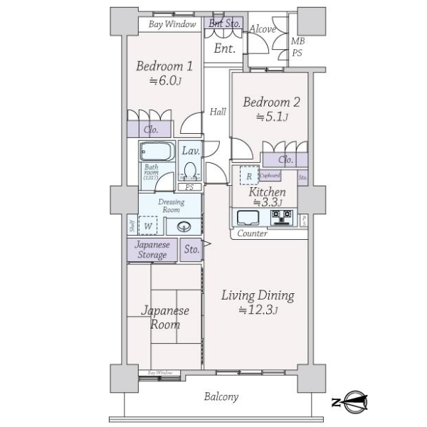エルザタワー３２ 間取図