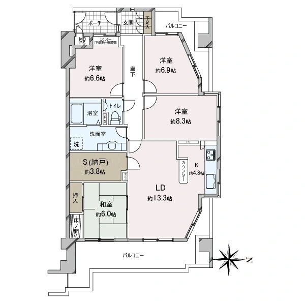 桜宮リバーシティ・コープ２１ 間取図