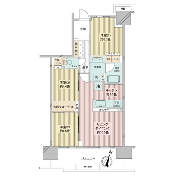 リビオ大宮宮原 間取図