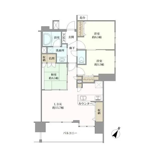 セレッソコート芦屋竹園 間取図