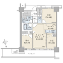 ブリリアタワー聖蹟桜ヶ丘ブルーミングレジデンス 間取図