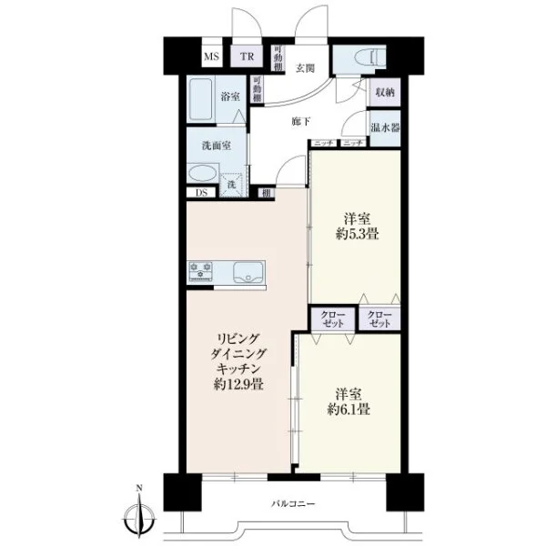 シティーコーポ道頓堀 間取図