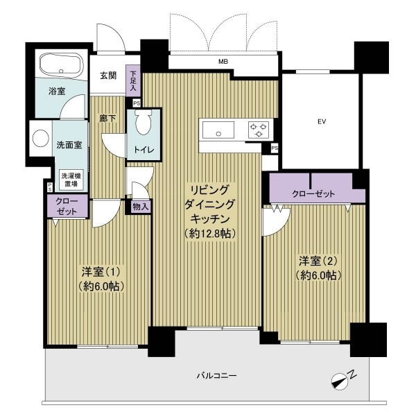 コルサム北千住 間取図