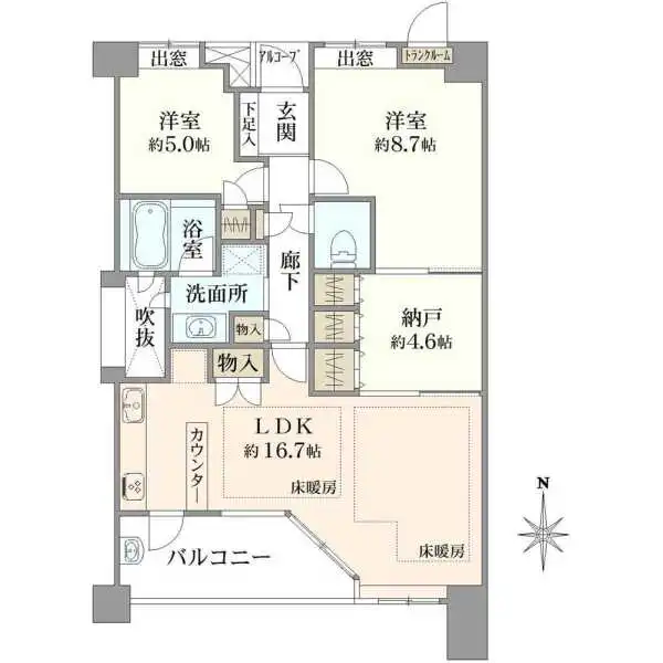 ファストジュール浦和高砂 間取図