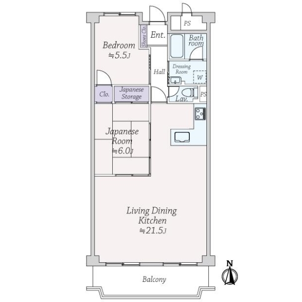 ローレルハイツ北天満２号棟 間取図
