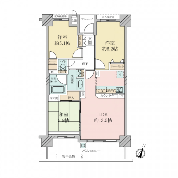 プレサンス神戸和田岬ステーションフロント 間取図