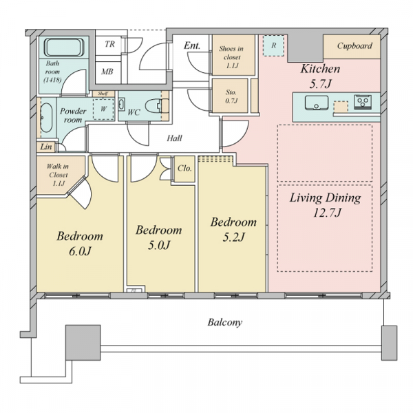 パークタワー晴海 間取図