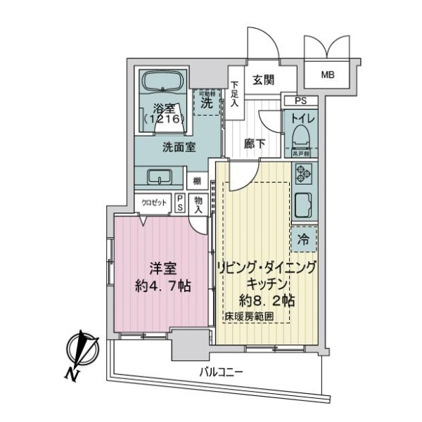 ライオンズクオーレ池袋ソシア 間取図