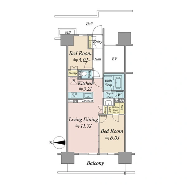 リビオシティ・ルネ葛西 間取図