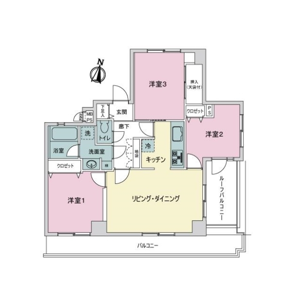 ライオンズマンション本蓮沼 間取図