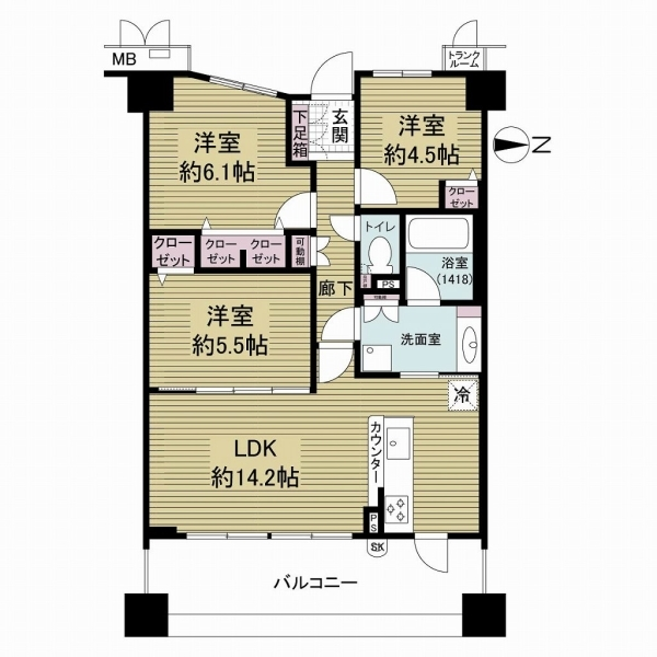 リバーガーデンかしま 間取図