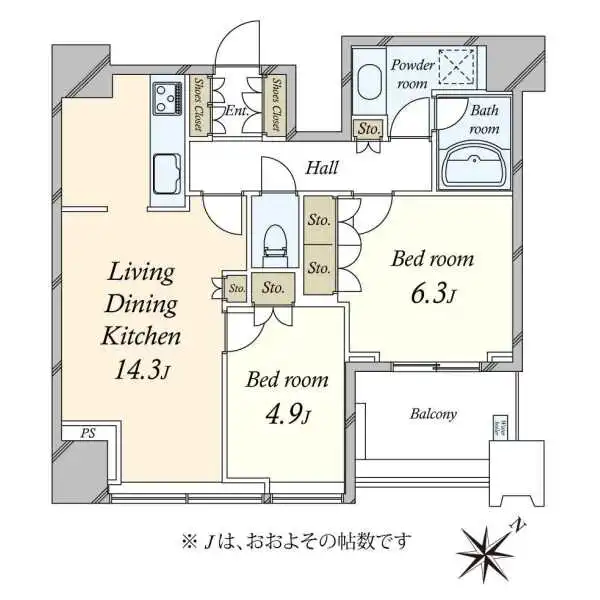 シティタワー麻布十番 間取図