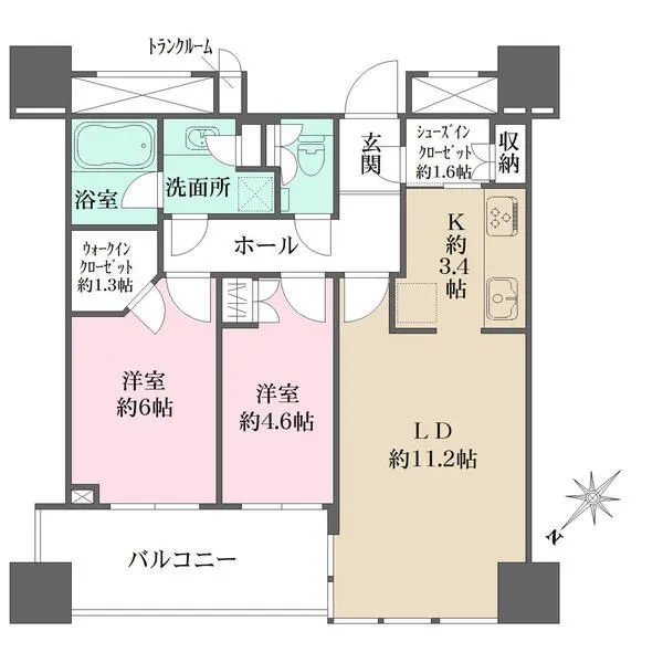 パークコート千代田富士見ザ　タワー 間取図