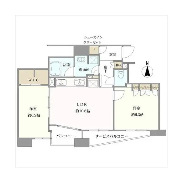 クレヴィア京都烏丸五条　 間取図