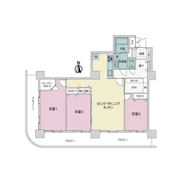 アンビックス志賀ストリートタワー 間取図