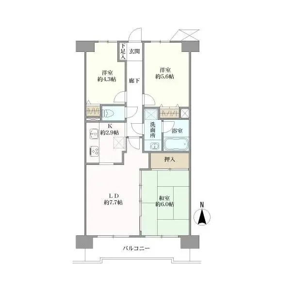 コスモパーク川口 間取図