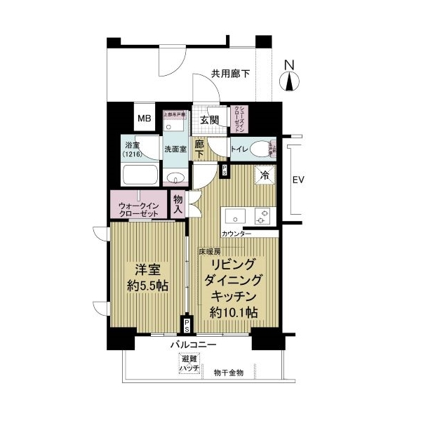 プレサンスレイズ金山アクス 間取図