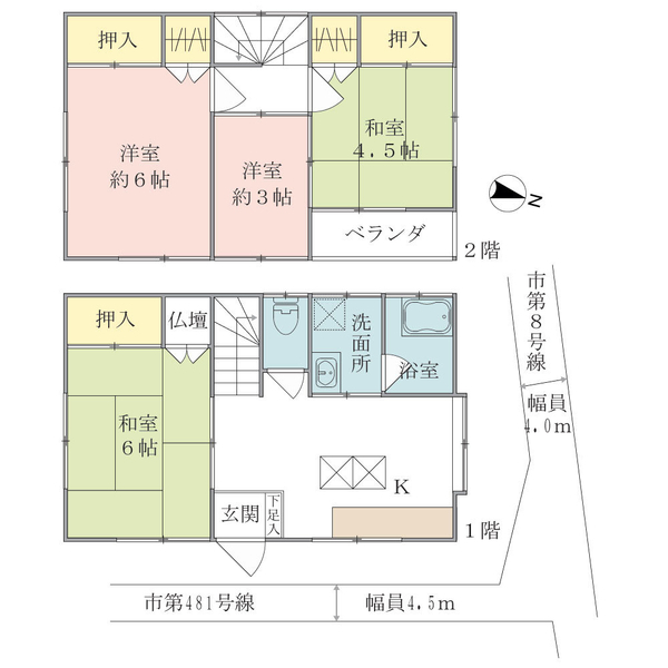 三鷹市上連雀８丁目 間取図