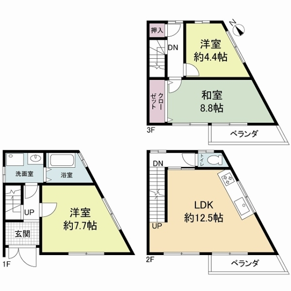 大阪市旭区森小路１丁目 間取図