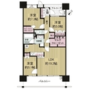 グリーンラグーナ甲子園Ａ棟 間取図