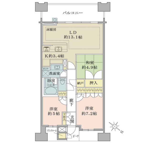 ブリリア大島小松川公園 間取図