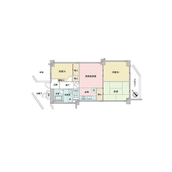 保谷マンションＡ 間取図