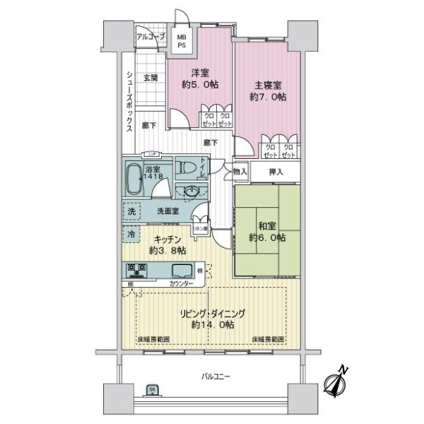Ｄグランセ代官町 間取図