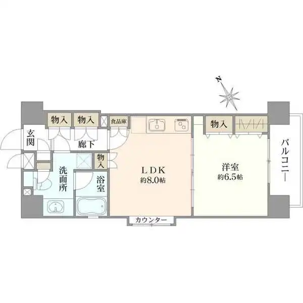 デ・リード日本橋箱崎 間取図