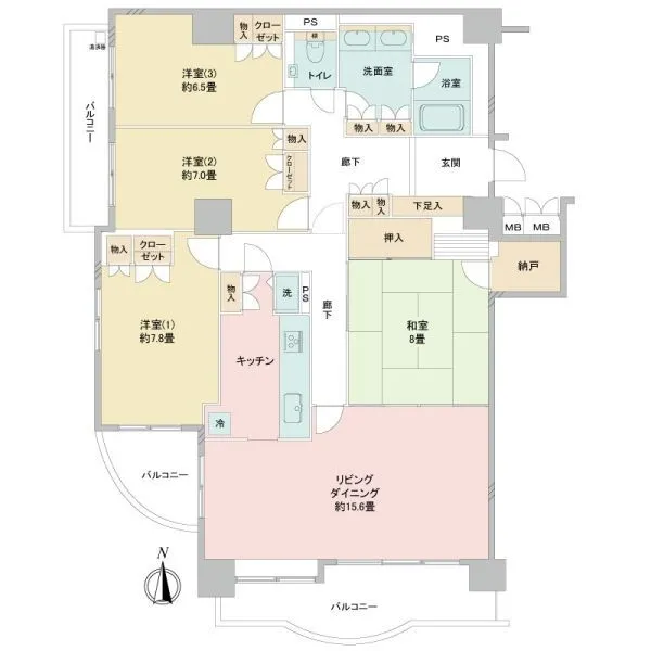 ガーデンハイツ小平２番館 間取図