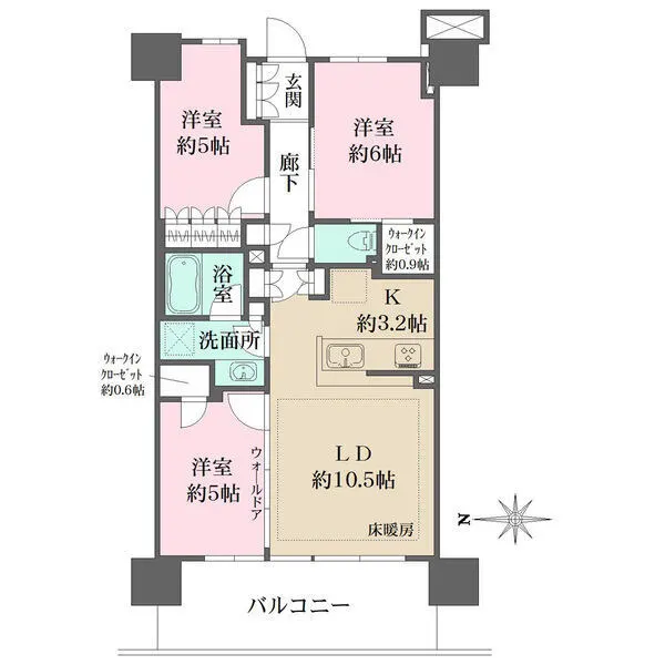 ザ・ガーデンズ大田多摩川　ゲートテラス 間取図