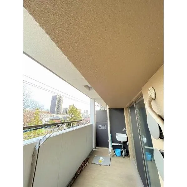 プレサンスロジェ浄心パークサイド 11.07m2の広々としたバルコニー