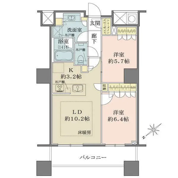 ザ・パークハウス西新宿タワー６０ 間取図