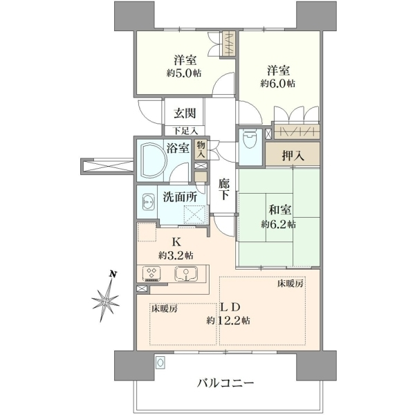 プラウド津田沼　ガーデンフロントハウス 間取図