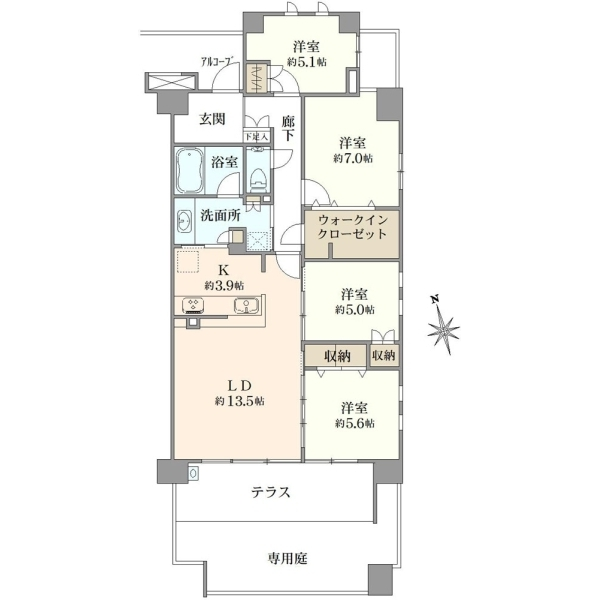 プラウド立川トレサージュ 間取図