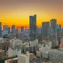 晴海アイランドトリトンスクエアビュータワー1号棟 眺望：夕景（ズームなし）