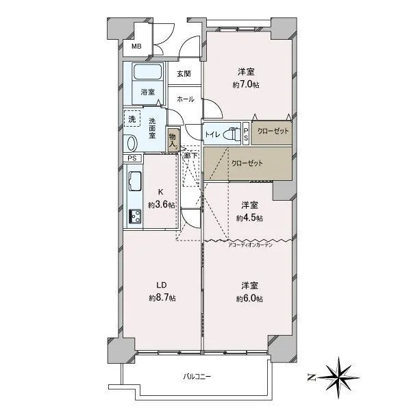 レバンテ垂水2番館 間取図