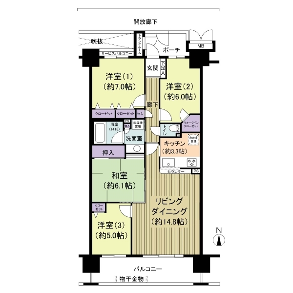 ジースクエア 間取図