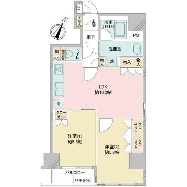 マイキャッスル水天宮前弐番館 間取図