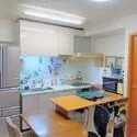 マイキャッスル水天宮前弐番館 壁付キッチンのため、吊戸棚等の収納力がございます