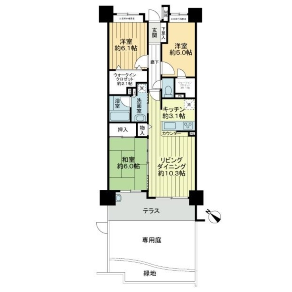 ウィズ戸田公園弐番館 間取図