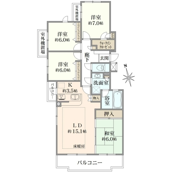 ファミールガーデン横浜・小机　参番館 間取図