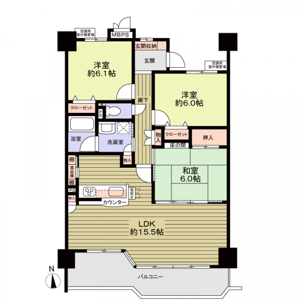 ライオンズガーデン八田 間取図