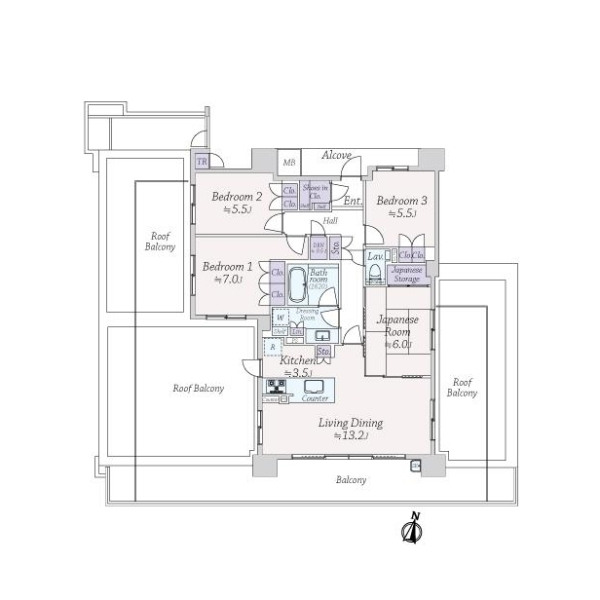 グリーンシア川崎京町 間取図