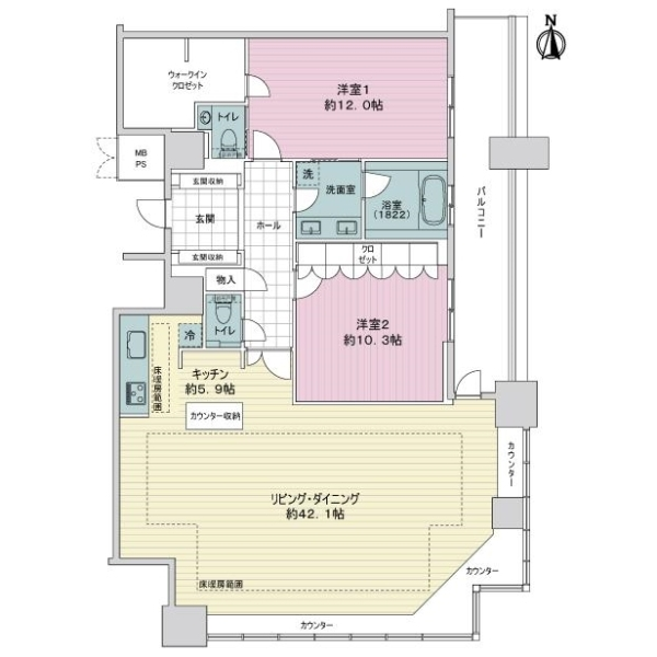 ザ・ライオンズ　ミッドキャピタルタワー 間取図