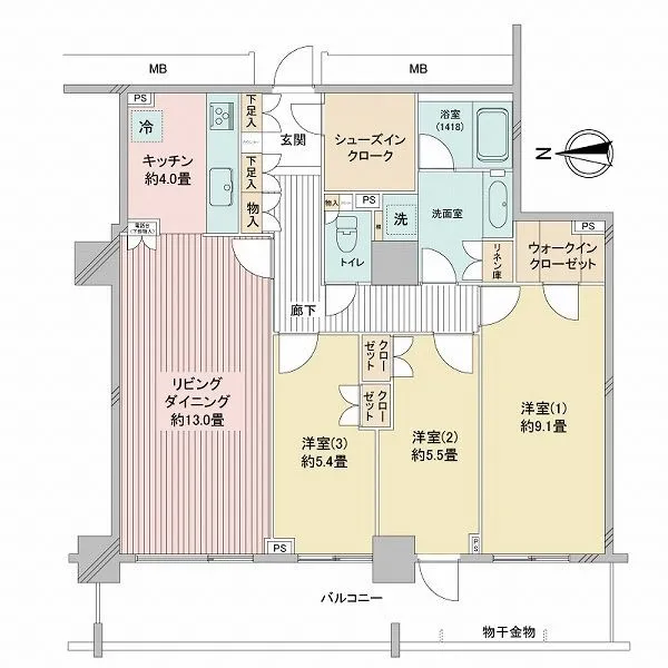 キャナルワーフタワーズＥＡＳＴ 間取図